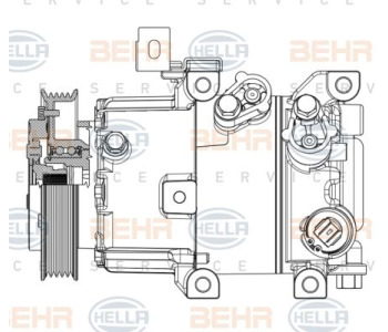 Кондензатор, климатизация HELLA 8FC 351 008-484 за DACIA LOGAN II MCV комби от 2013 до 2020