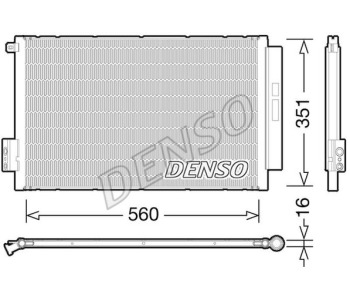 Кондензатор, климатизация DENSO DCN09045 за FIAT 500C (312) от 2009