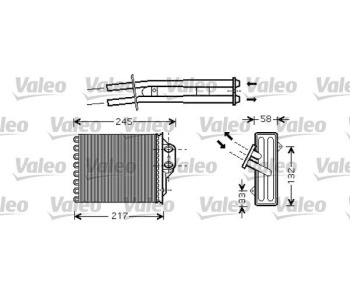 Топлообменник, отопление на вътрешното пространство VALEO 812336 за FIAT PANDA (169) от 2003 до 2012