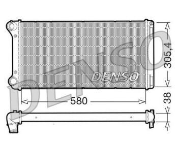 Радиатор, охлаждане на двигателя DENSO DRM09160 за FIAT 500 (312) от 2007