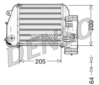 Интеркулер (охладител за въздуха на турбината) DENSO DIT09110 за FIAT 500 (312) от 2007