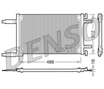Кондензатор, климатизация DENSO DCN09043 за FIAT 500L (351, 352) от 2012