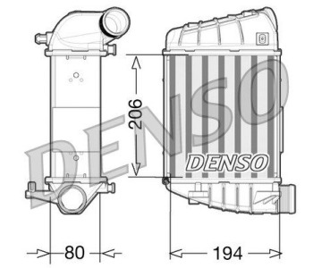 Интеркулер (охладител за въздуха на турбината) DENSO DIT09114 за FIAT TIPO (358) комби от 2016