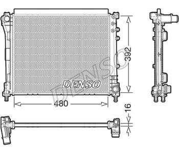 Радиатор, охлаждане на двигателя DENSO DRM09046 за FIAT 500L (351, 352) от 2012