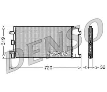Кондензатор, климатизация DENSO DCN09044 за FIAT TIPO (356) седан от 2015