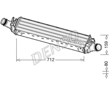 Интеркулер (охладител за въздуха на турбината) DENSO DIT09121 за FIAT 500L (351, 352) от 2012