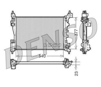 Радиатор, охлаждане на двигателя DENSO DRM09167 за FIAT 500L (351, 352) от 2012