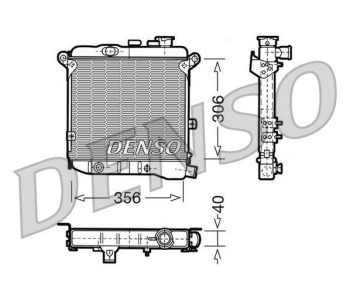 Радиатор, охлаждане на двигателя DENSO DRM09044 за FIAT 500X (334) от 2014