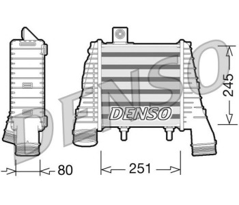 Интеркулер (охладител за въздуха на турбината) DENSO DIT06002 за FIAT 500X (334) от 2014
