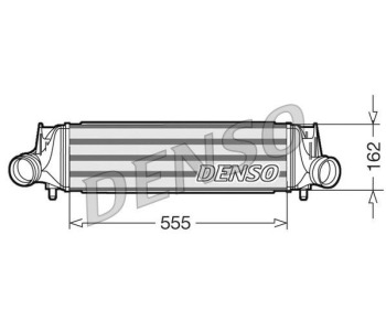 Интеркулер (охладител за въздуха на турбината) DENSO DIT09117 за FIAT 500X (334) от 2014