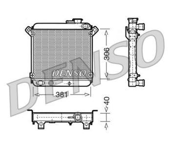 Радиатор, охлаждане на двигателя DENSO DRM09045 за FIAT 500X (334) от 2014