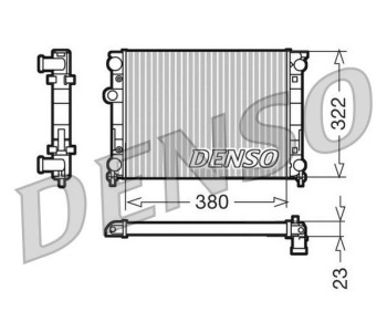 Топлообменник, отопление на вътрешното пространство DENSO DRR09060 за FIAT PUNTO (176) ван от 1996 до 2000
