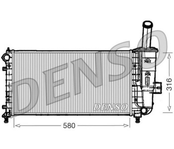 Радиатор, охлаждане на двигателя DENSO DRM09150 за FIAT BRAVO I (182) от 1995 до 2001