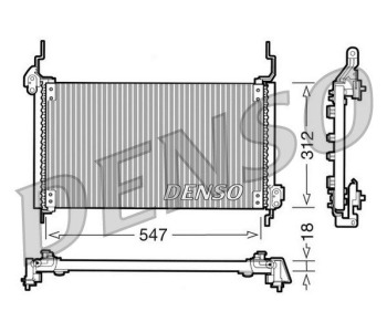 Кондензатор, климатизация DENSO DCN09017 за FIAT BRAVO II (198) от 2006