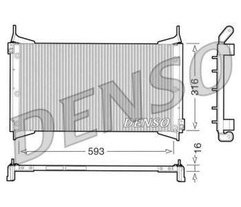 Кондензатор, климатизация DENSO DCN09014 за FIAT MAREA (185) от 1996 до 2007