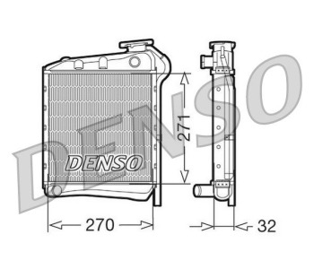 Топлообменник, отопление на вътрешното пространство DENSO DRR09073 за FIAT BRAVO II (198) от 2006