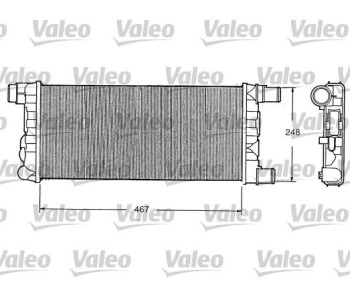 Радиатор, охлаждане на двигателя VALEO 730520 за FIAT CINQUECENTO (170) от 1991 до 1998