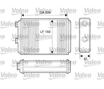 Топлообменник, отопление на вътрешното пространство VALEO 812280 за FIAT DOBLO (223) товарен от 2001 до 2010