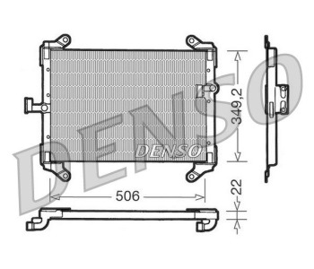 Кондензатор, климатизация DENSO DCN09070 за FIAT PUNTO (188) от 1999 до 2012
