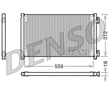 Кондензатор, климатизация DENSO DCN09102 за FIAT DOBLO (223) товарен от 2001 до 2010