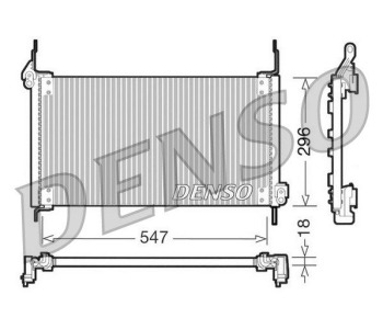 Кондензатор, климатизация DENSO DCN09018 за FIAT DOBLO (263) товарен от 2010