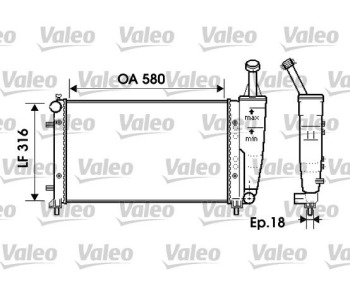 Радиатор, охлаждане на двигателя VALEO 734363 за FIAT IDEA от 2003