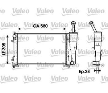 Радиатор, охлаждане на двигателя VALEO 734362 за FIAT IDEA от 2003
