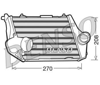 Интеркулер (охладител за въздуха на турбината) DENSO DIT09102 за LANCIA MUSA (350) от 2004 до 2012