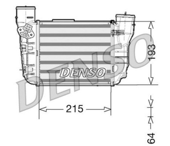 Интеркулер (охладител за въздуха на турбината) DENSO DIT09106 за FIAT LINEA (323) от 2007