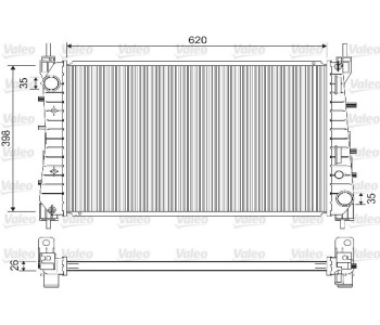 Радиатор, охлаждане на двигателя VALEO 733203 за FIAT LINEA (323) от 2007
