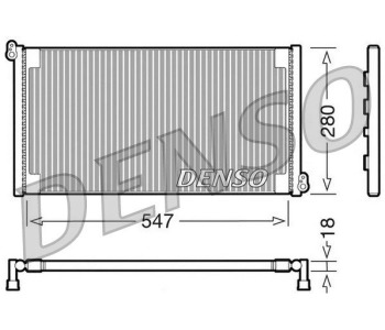 Кондензатор, климатизация DENSO DCN09083 за FIAT MULTIPLA (186) от 1999 до 2010