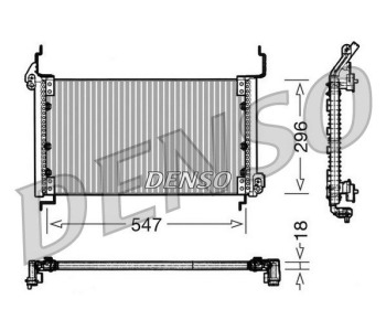 Кондензатор, климатизация DENSO DCN09084 за FIAT MULTIPLA (186) от 1999 до 2010