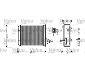 Топлообменник, отопление на вътрешното пространство VALEO 812283 за FIAT PALIO I (178BX) от 1996 до 2006