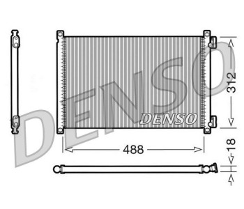 Кондензатор, климатизация DENSO DCN09105 за FIAT PANDA (169) от 2003 до 2012