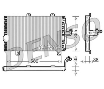 Кондензатор, климатизация DENSO DCN09144 за FIAT PANDA (169) от 2003 до 2012