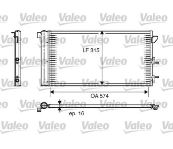 Кондензатор, климатизация VALEO 818005 за FIAT PANDA (169) от 2003 до 2012
