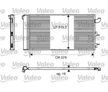 Кондензатор, климатизация VALEO 818162 за FIAT PANDA (169) ван от 2004 до 2012