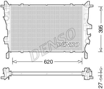 Радиатор, охлаждане на двигателя DENSO DRM09088 за FIAT PANDA (312, 519) ван от 2012