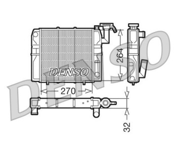Топлообменник, отопление на вътрешното пространство DENSO DRR09061 за FIAT PUNTO (176) ван от 1996 до 2000