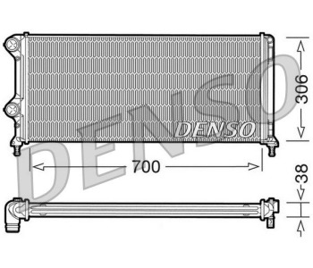 Радиатор, охлаждане на двигателя DENSO DRM09095 за FIAT PUNTO (176) от 1993 до 1999