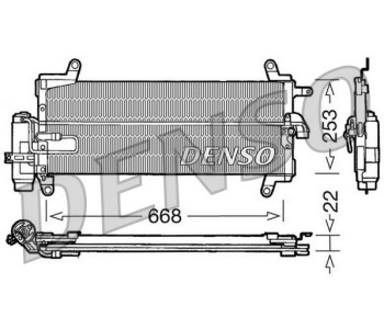 Кондензатор, климатизация DENSO DCN09095 за FIAT PUNTO (176) от 1993 до 1999
