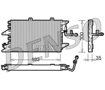 Кондензатор, климатизация DENSO DCN09098 за FIAT PUNTO (176) ван от 1996 до 2000