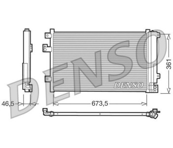 Кондензатор, климатизация DENSO DCN09090 за FIAT PUNTO (176) кабриолет от 1994 до 2000