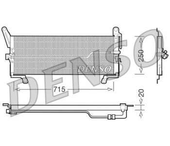 Кондензатор, климатизация DENSO DCN09101 за FIAT PUNTO (188) от 1999 до 2012