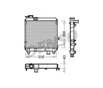 Радиатор, охлаждане на двигателя DENSO DRM09108 за FIAT PUNTO (188) от 1999 до 2012