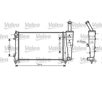 Радиатор, охлаждане на двигателя VALEO 734458 за FIAT PUNTO (188) от 1999 до 2012