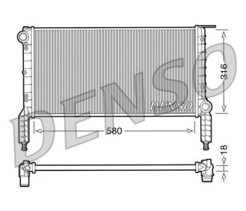 Радиатор, охлаждане на двигателя DENSO DRM09099 за FIAT PUNTO (188) от 1999 до 2012