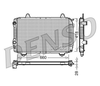 Радиатор, охлаждане на двигателя DENSO DRM09101 за FIAT PUNTO (188) от 1999 до 2012