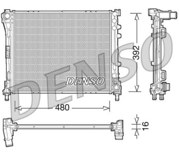 Радиатор, охлаждане на двигателя DENSO DRM09114 за FIAT PUNTO GRANDE EVO (199) от 2008 до 2012