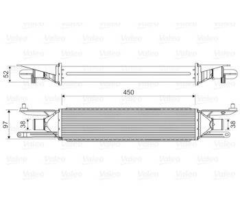 Интеркулер (охладител за въздуха на турбината) VALEO 818823 за FIAT PUNTO GRANDE (199) от 2005 до 2012
